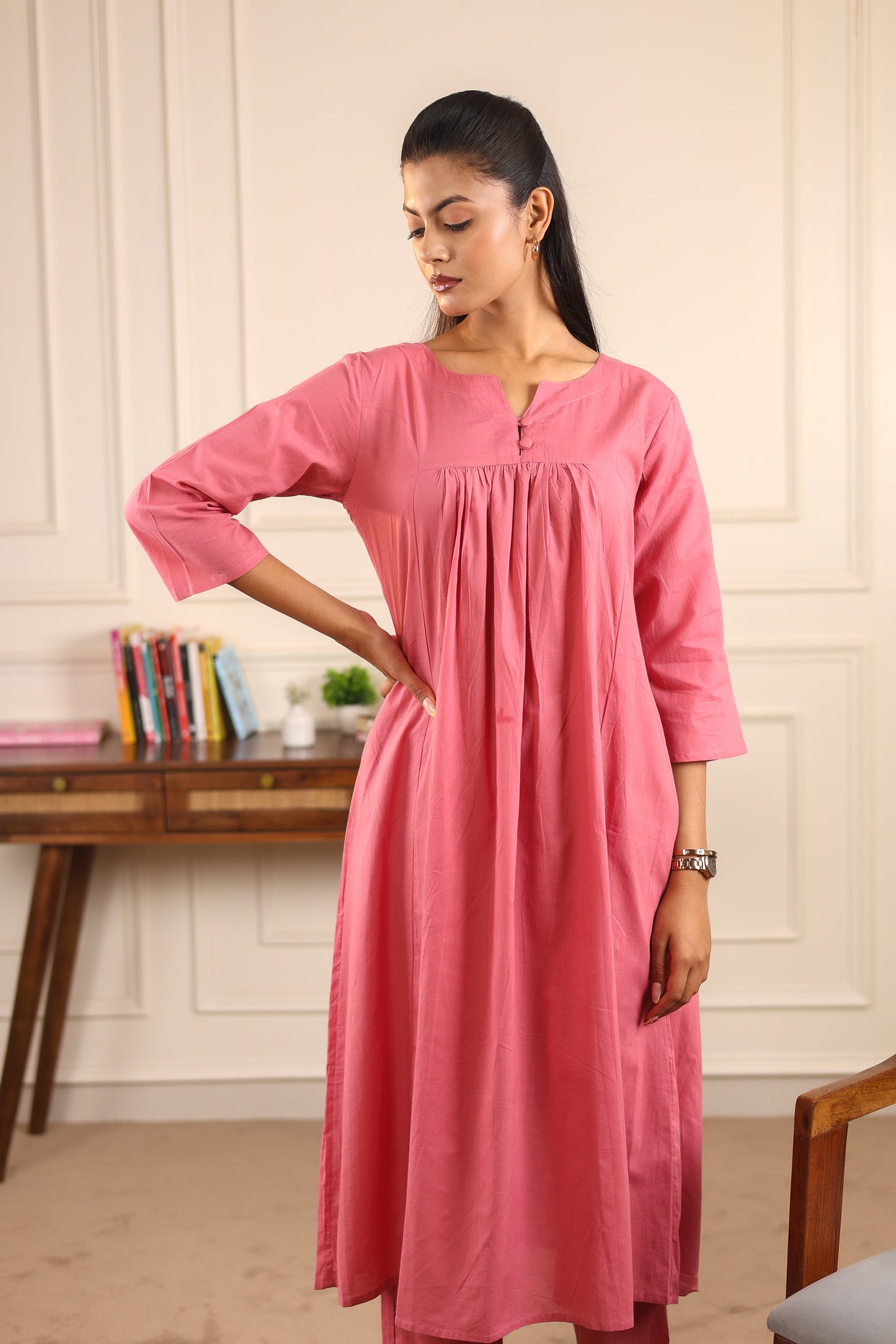 Classic Comfort: Pure Cotton Kurta Set
