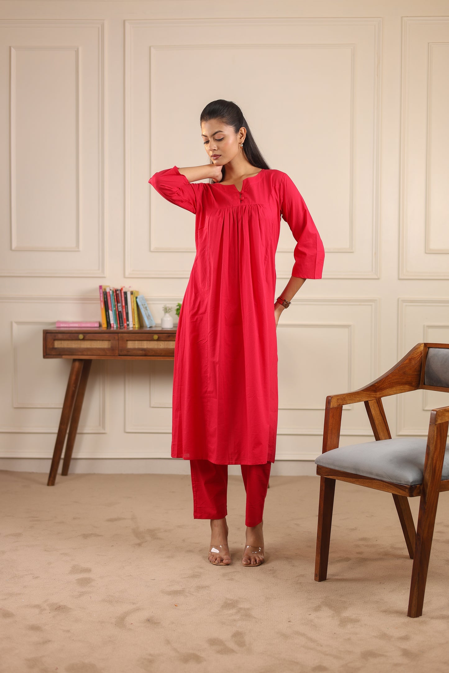 Classic Comfort: Pure Cotton Kurta Set