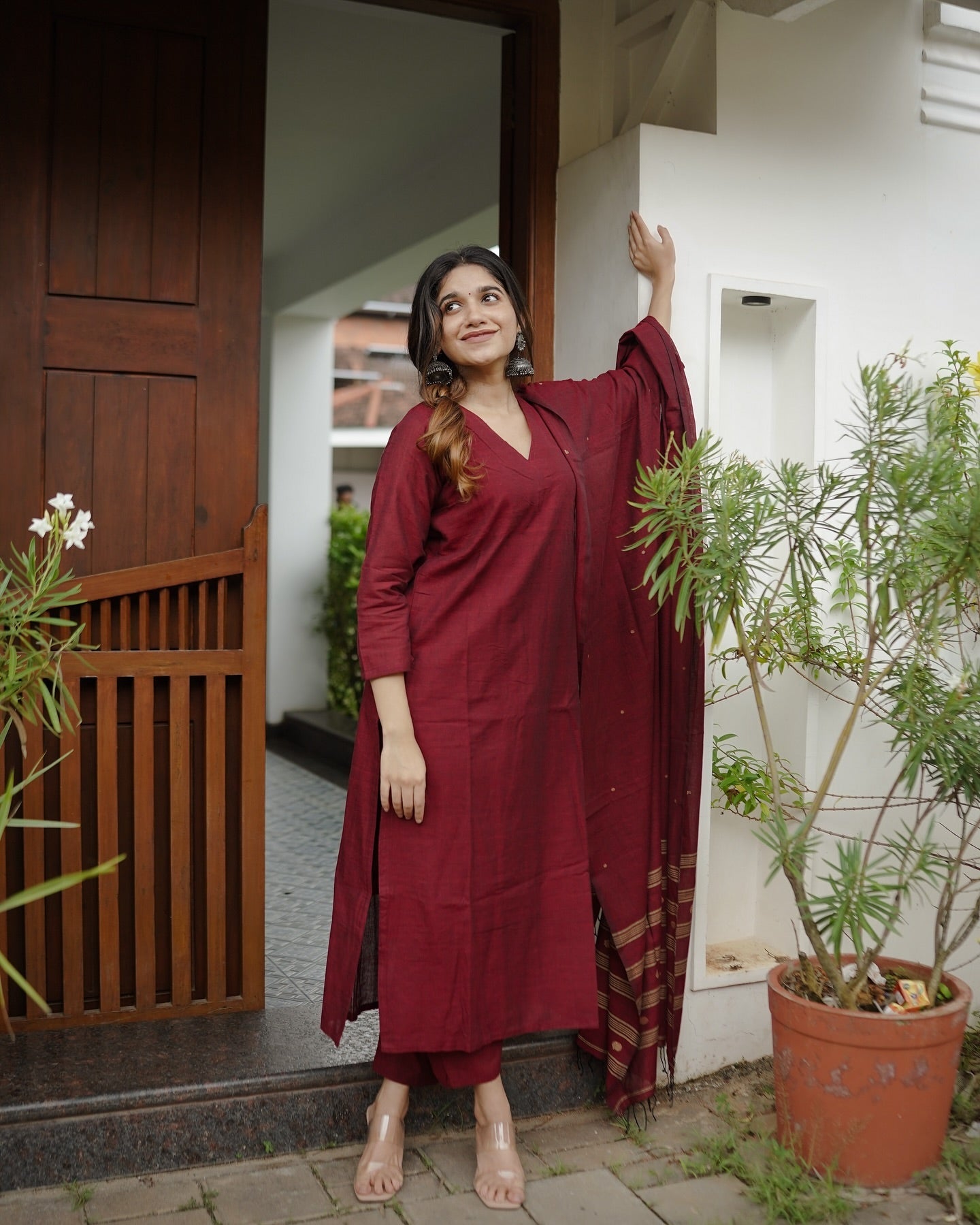 Elevate Everyday Elegance with Vedora's Signature Cotton Kurta Set