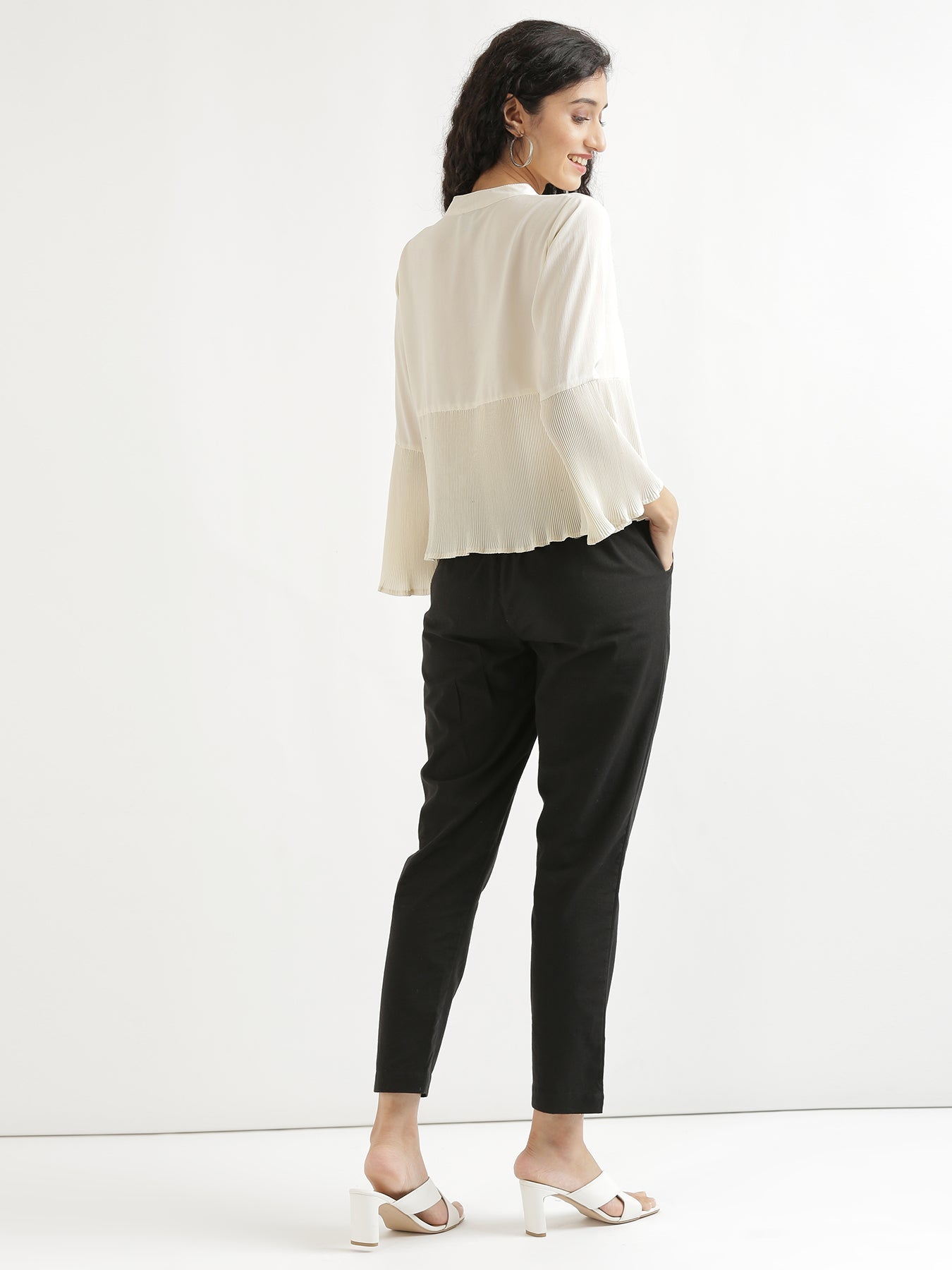 Vedora Essential: Versatile Cotton Black Pants for Every Occasion