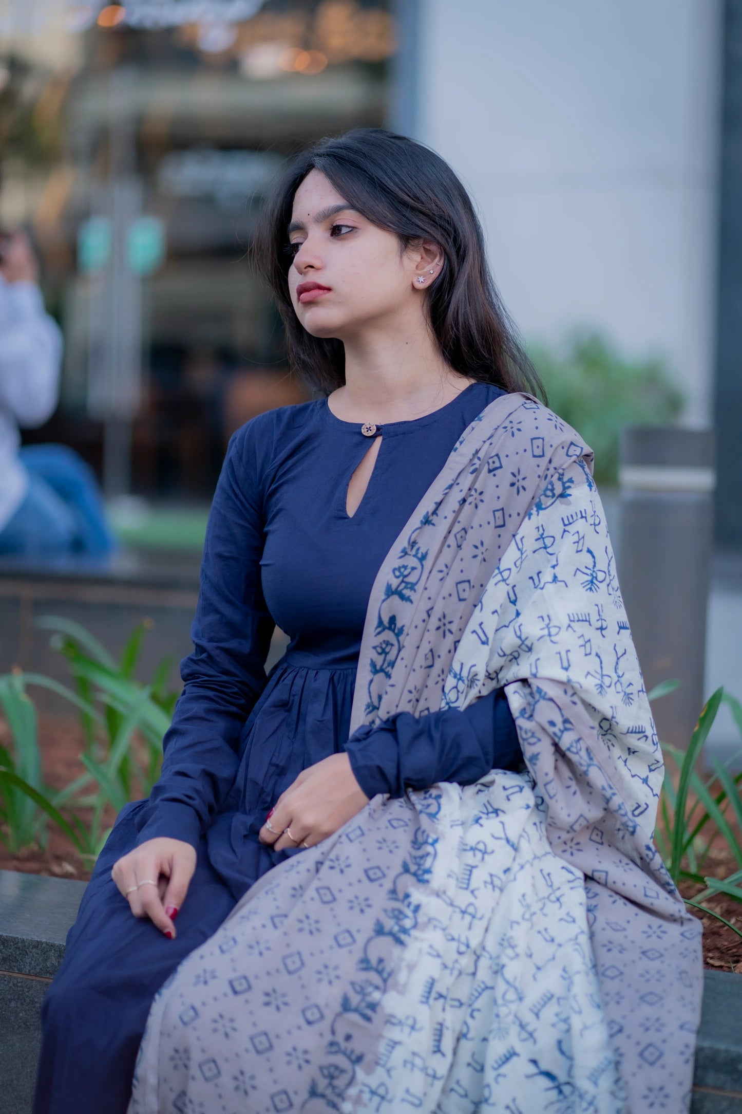 Midnight Grace 3-Piece Handloom Cotton Suit Set