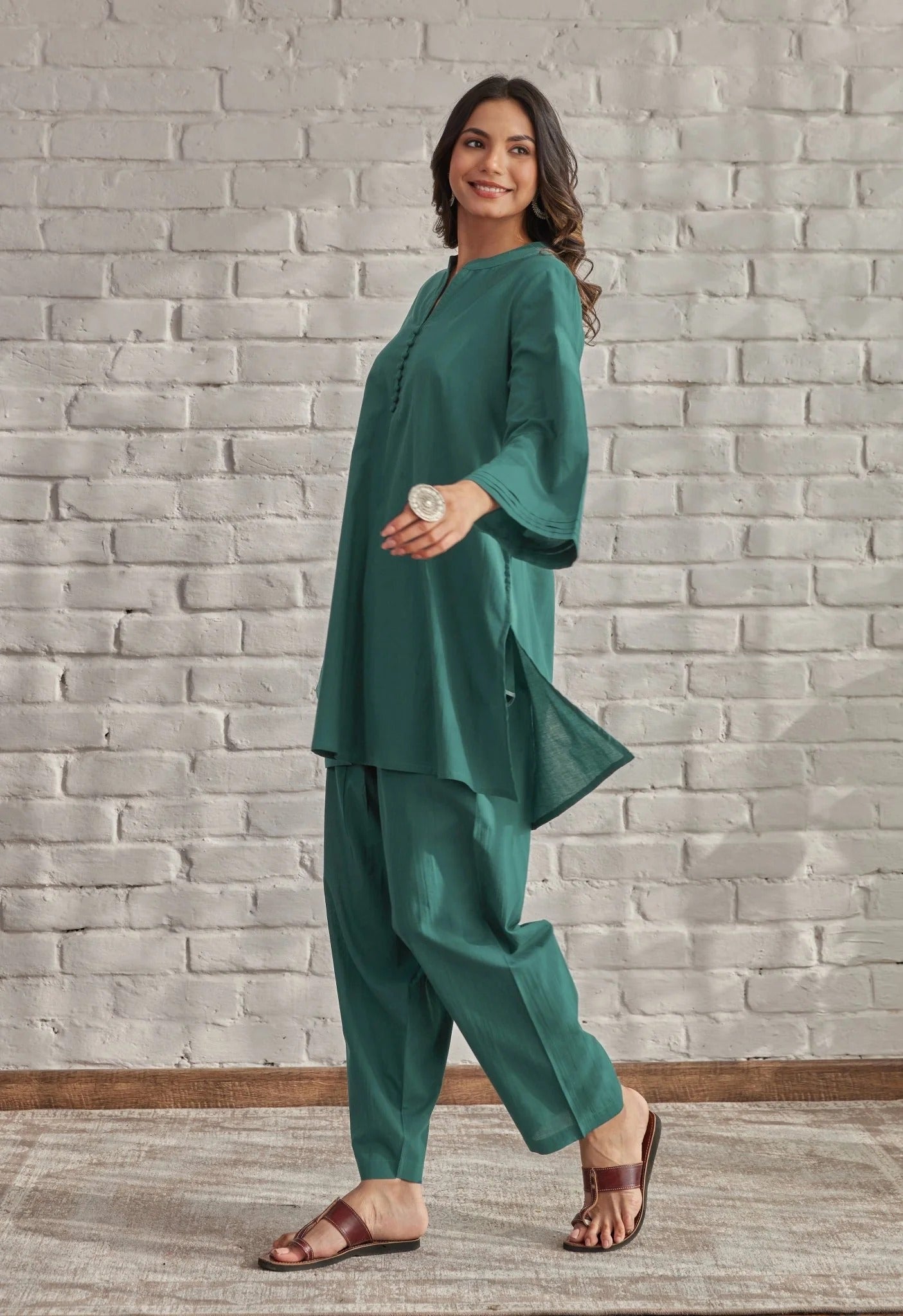 Vedora Cotton Co-Ord Set – Comfort Fit | Full Sleeves