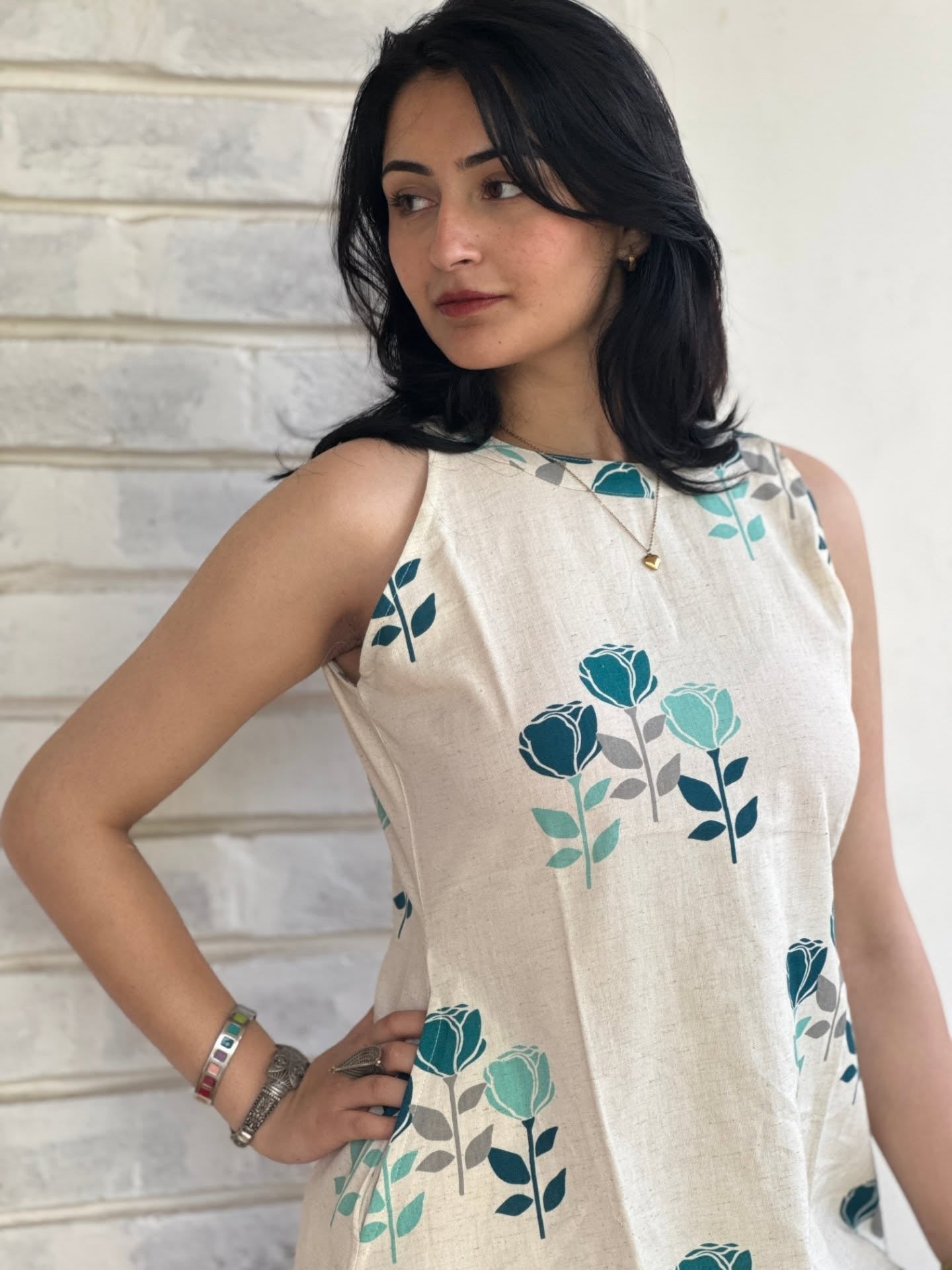 Elephant March/Floral Melody Cotton Co-ord Set