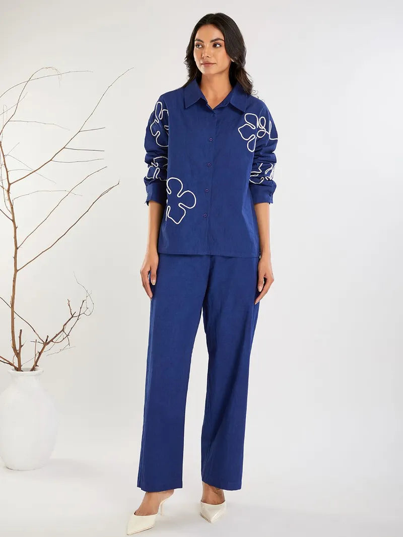 Dori Embroidered Poplin Co-ord Set