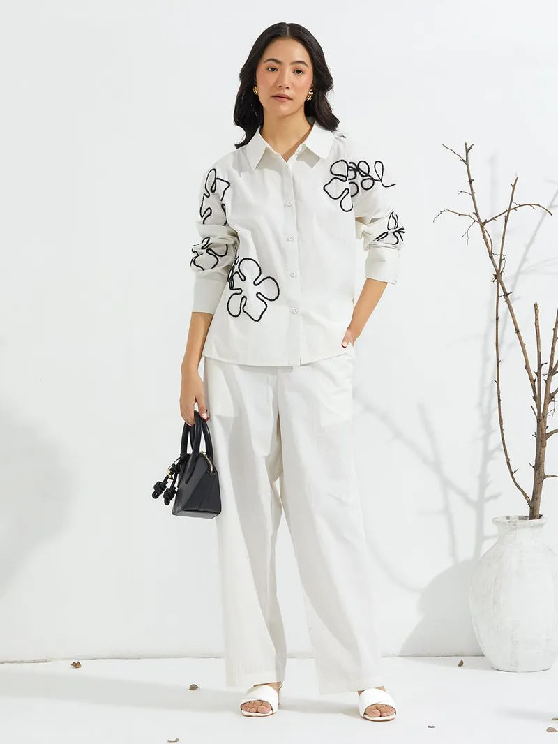Dori Embroidered Poplin Co-ord Set
