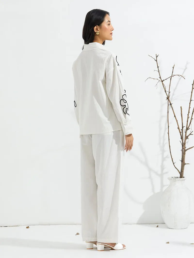 Dori Embroidered Poplin Co-ord Set