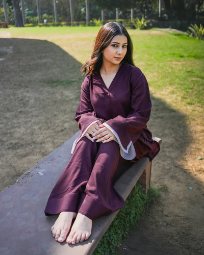 Rovira Cotton Kurta Set for Women Relaxed Kurta with Straight Pants