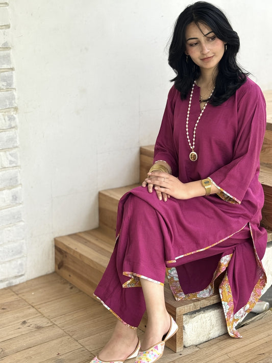 “Minimal  Relaxed Fit Kurta Set – Your Everyday Elegance!”