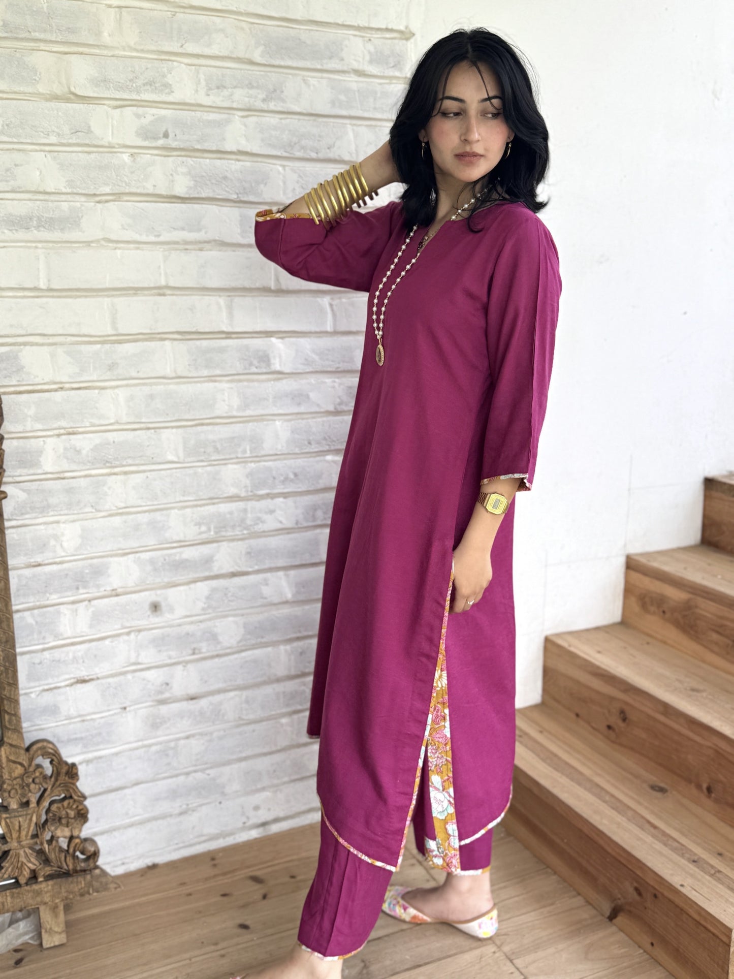 “Minimal  Relaxed Fit Kurta Set – Your Everyday Elegance!”