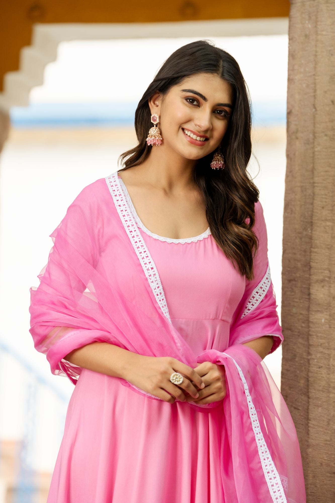 Charita Blush Anarkali Set