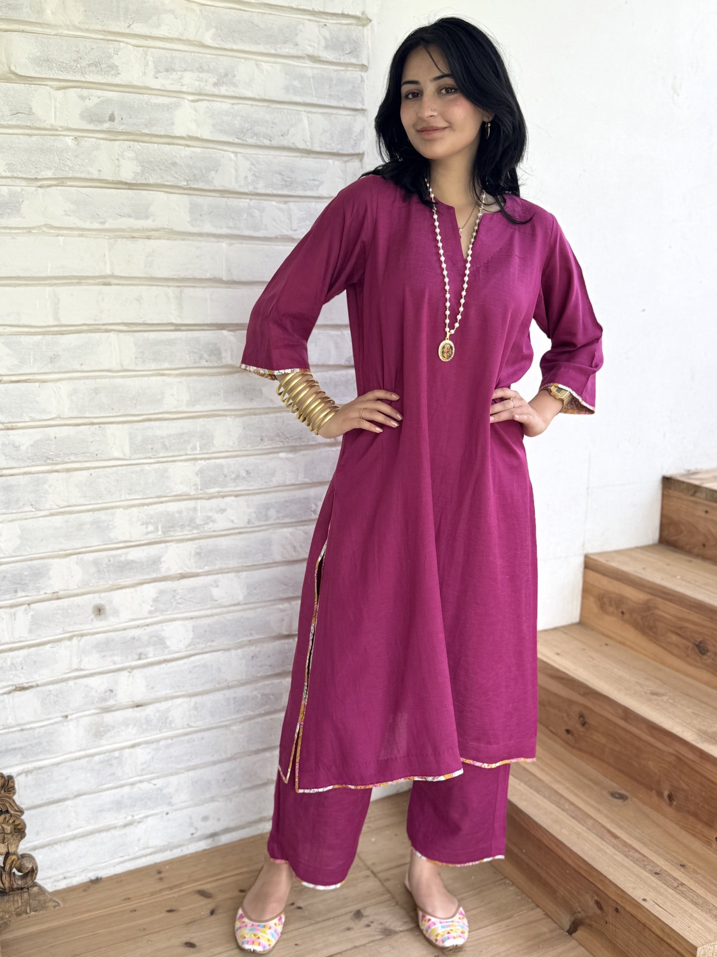 “Minimal  Relaxed Fit Kurta Set – Your Everyday Elegance!”