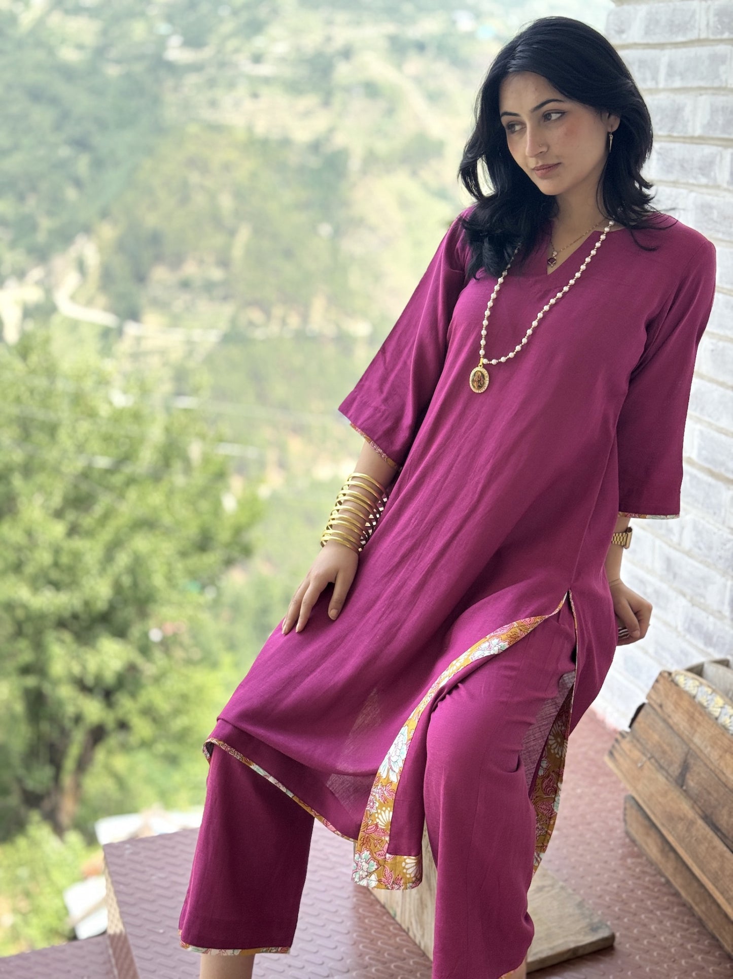 “Minimal  Relaxed Fit Kurta Set – Your Everyday Elegance!”