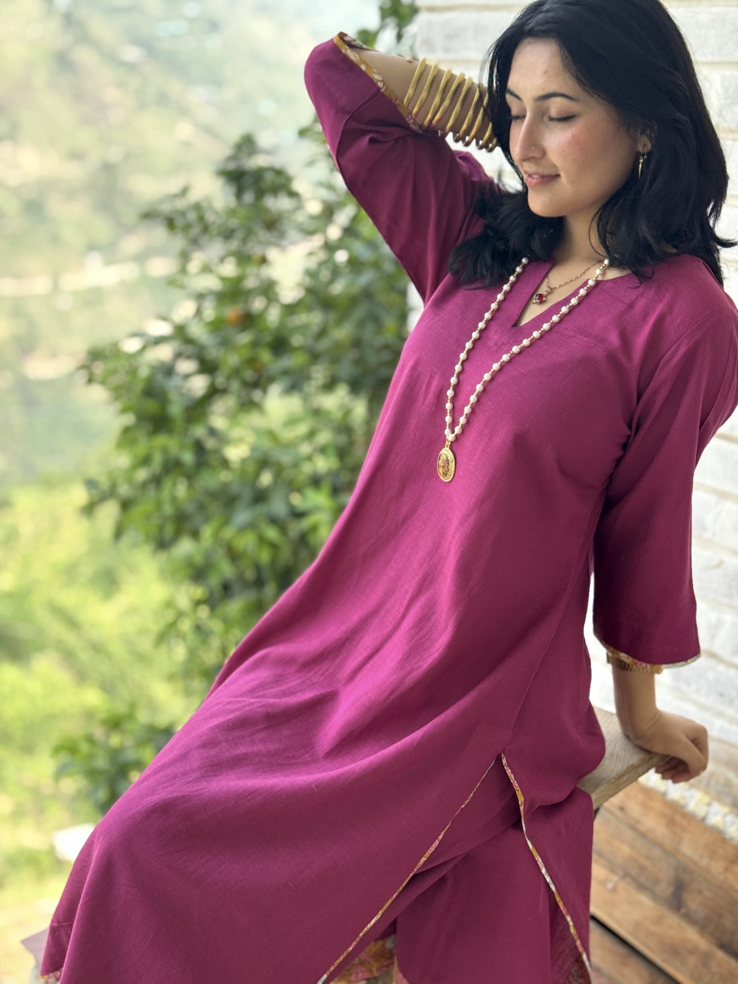 “Minimal  Relaxed Fit Kurta Set – Your Everyday Elegance!”