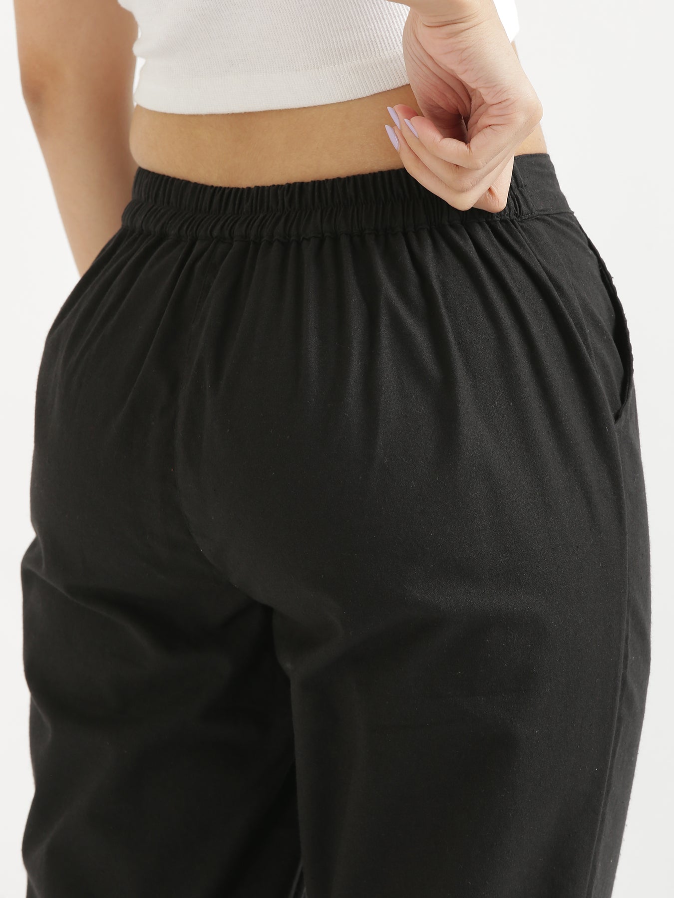 Vedora Essential: Versatile Cotton Black Pants for Every Occasion