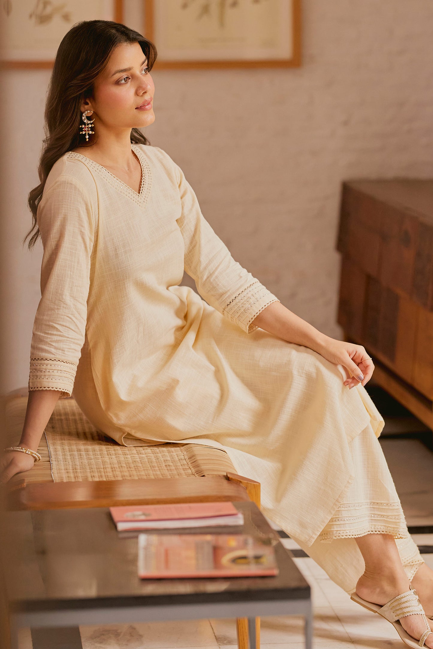 Vedora Noor-e Collection – Handcrafted Kurta Pant Sets in Timeless Hues