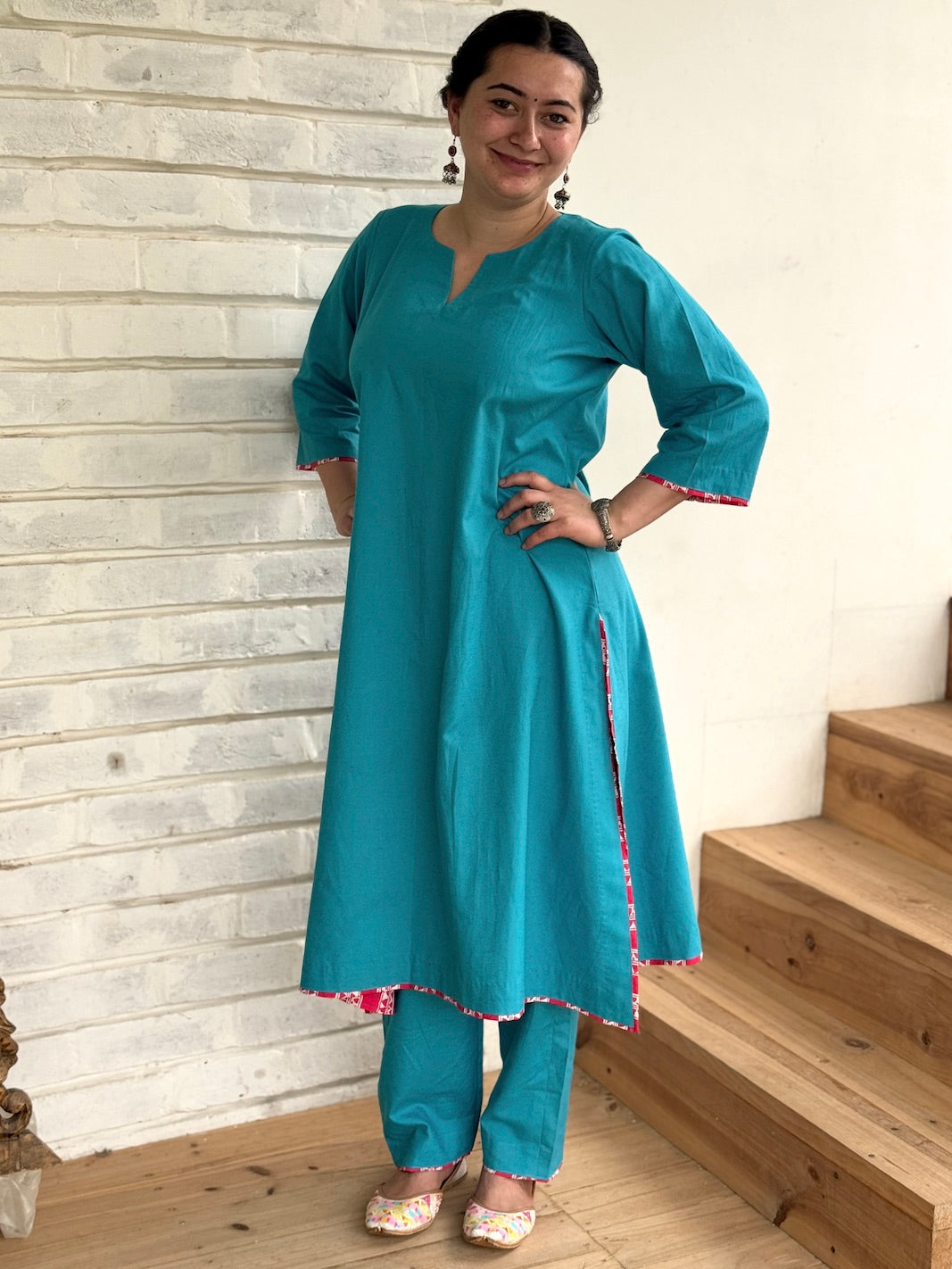 “Minimal  Relaxed Fit Kurta Set – Your Everyday Elegance!”