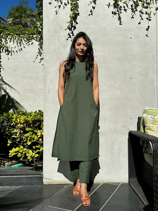 Everyday Luxe Cotton Kurta Set – 3 Signature Shades