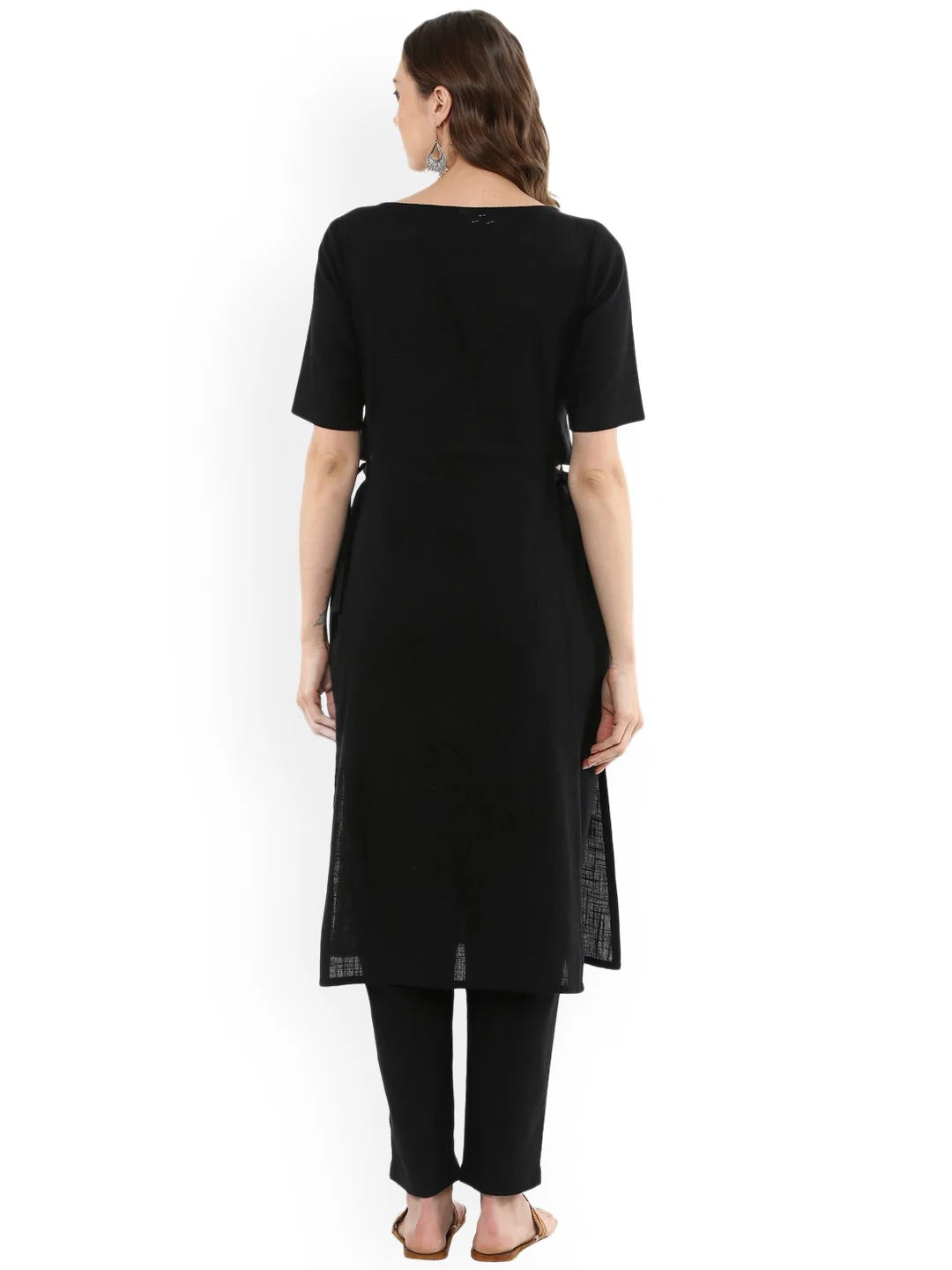 "Adira" - Elegant Cotton Flex Straight Kurta & Pants Set