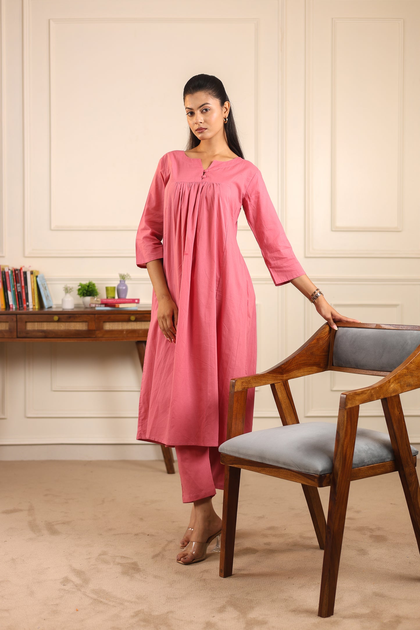 Classic Comfort: Pure Cotton Kurta Set