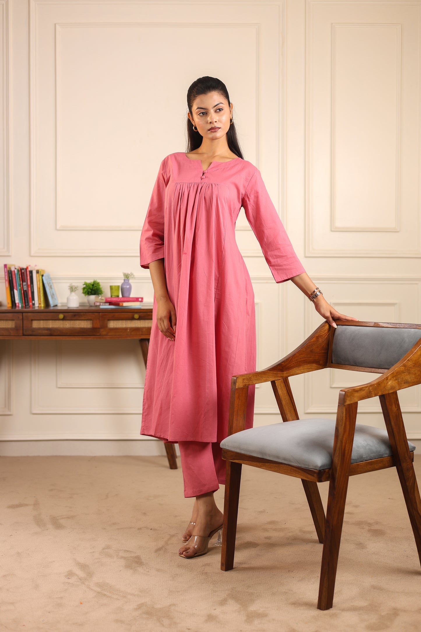 Classic Comfort: Pure Cotton Kurta Set