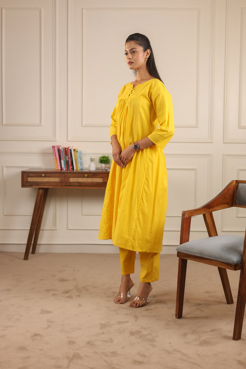 Classic Comfort: Pure Cotton Kurta Set