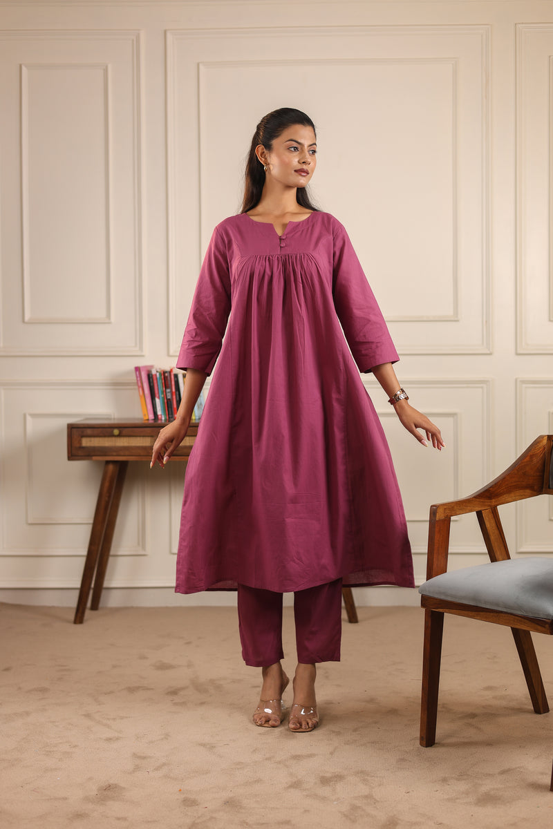 Classic Comfort: Pure Cotton Kurta Set