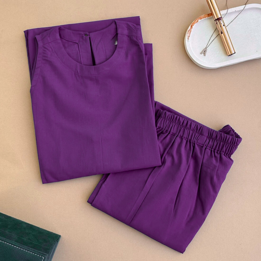 Everyday Luxe Cotton Kurta Set – 3 Signature Shades