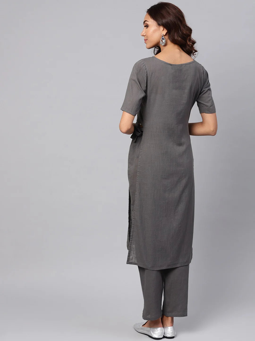 "Adira" - Elegant Cotton Flex Straight Kurta & Pants Set