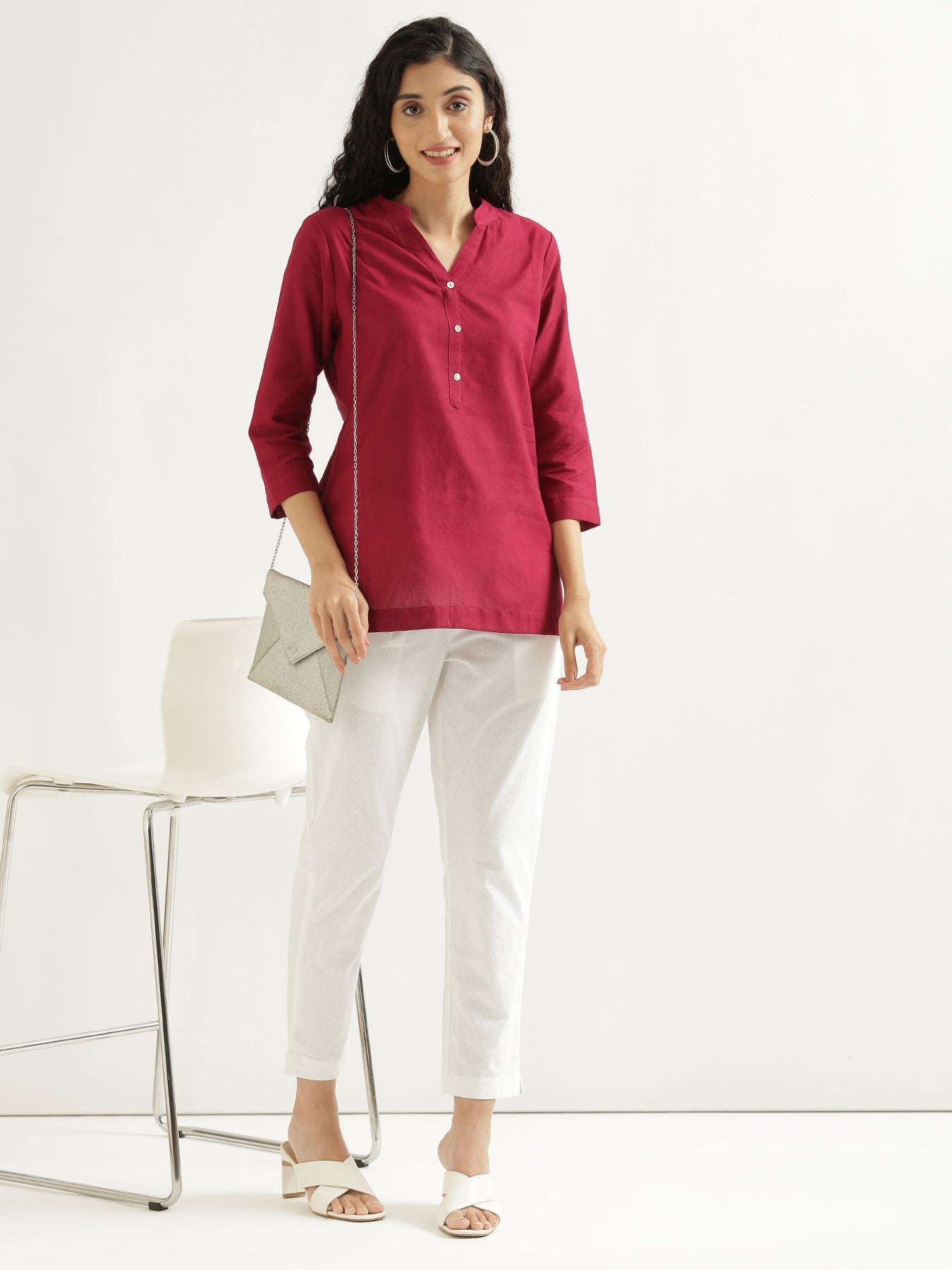 Vedora Classic: White Cotton Pants for Universal Appeal