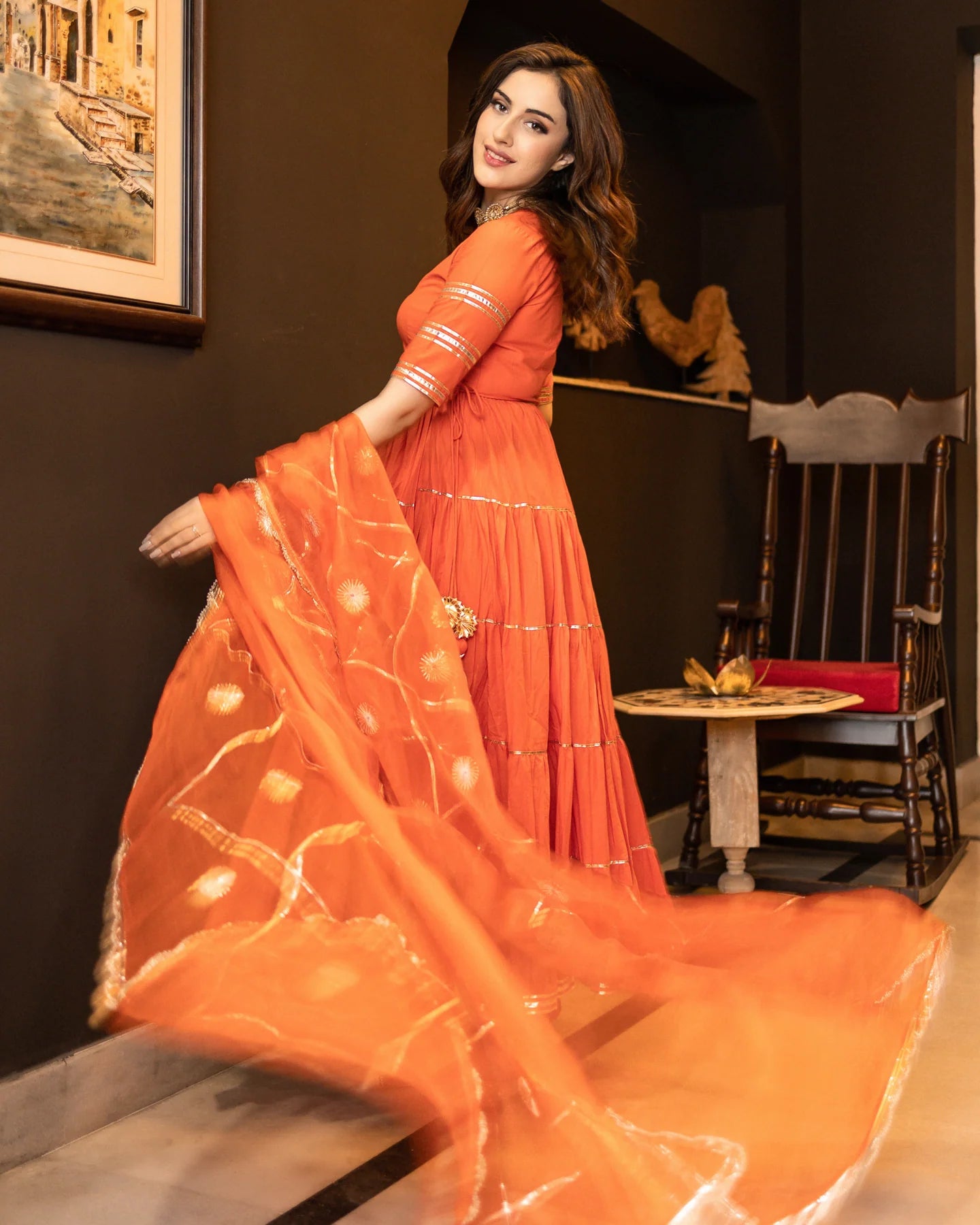 Radiant Gotapatti Tiered Suit Set