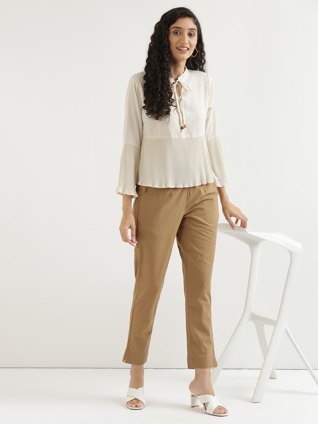 Vedora Classic: Coffee Brown Cotton Pants for Every Occasion