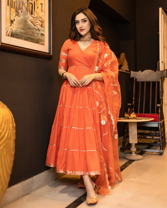 Radiant Gotapatti Tiered Suit Set