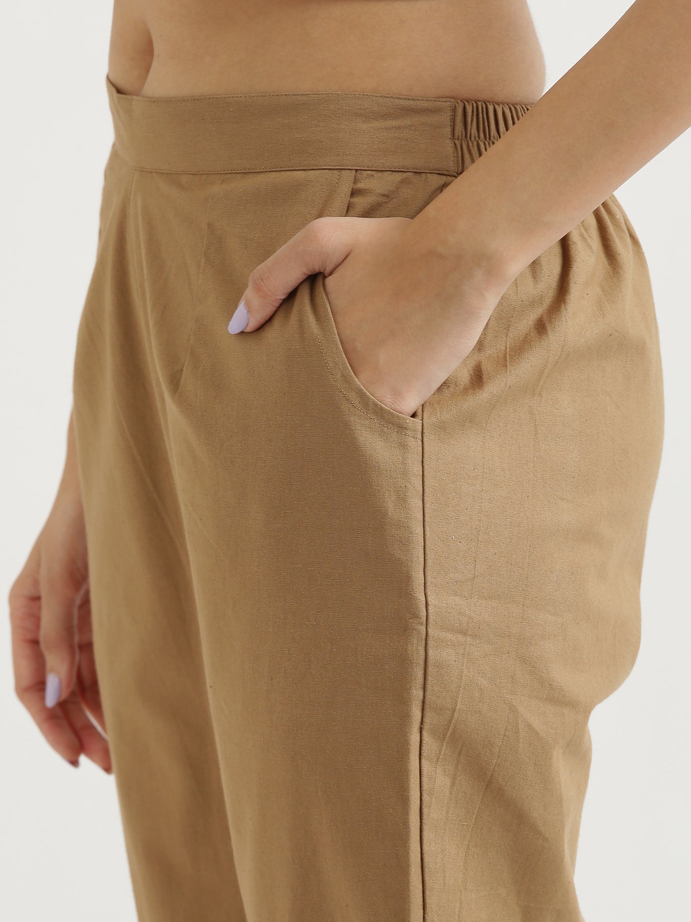 Vedora Classic: Coffee Brown Cotton Pants for Every Occasion