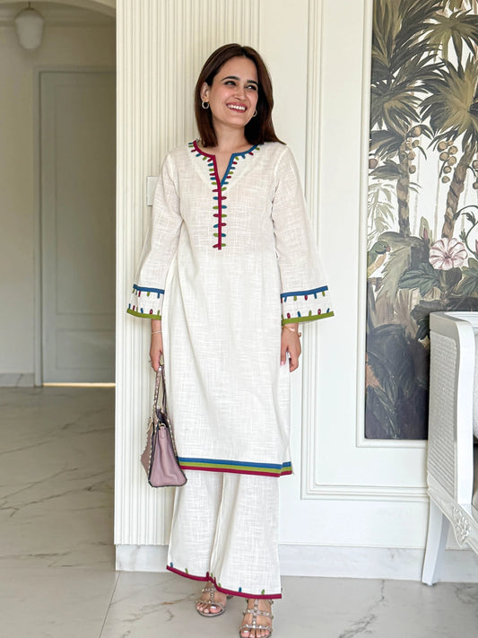 Tropic Ties Cotton Slub Co-ord Set