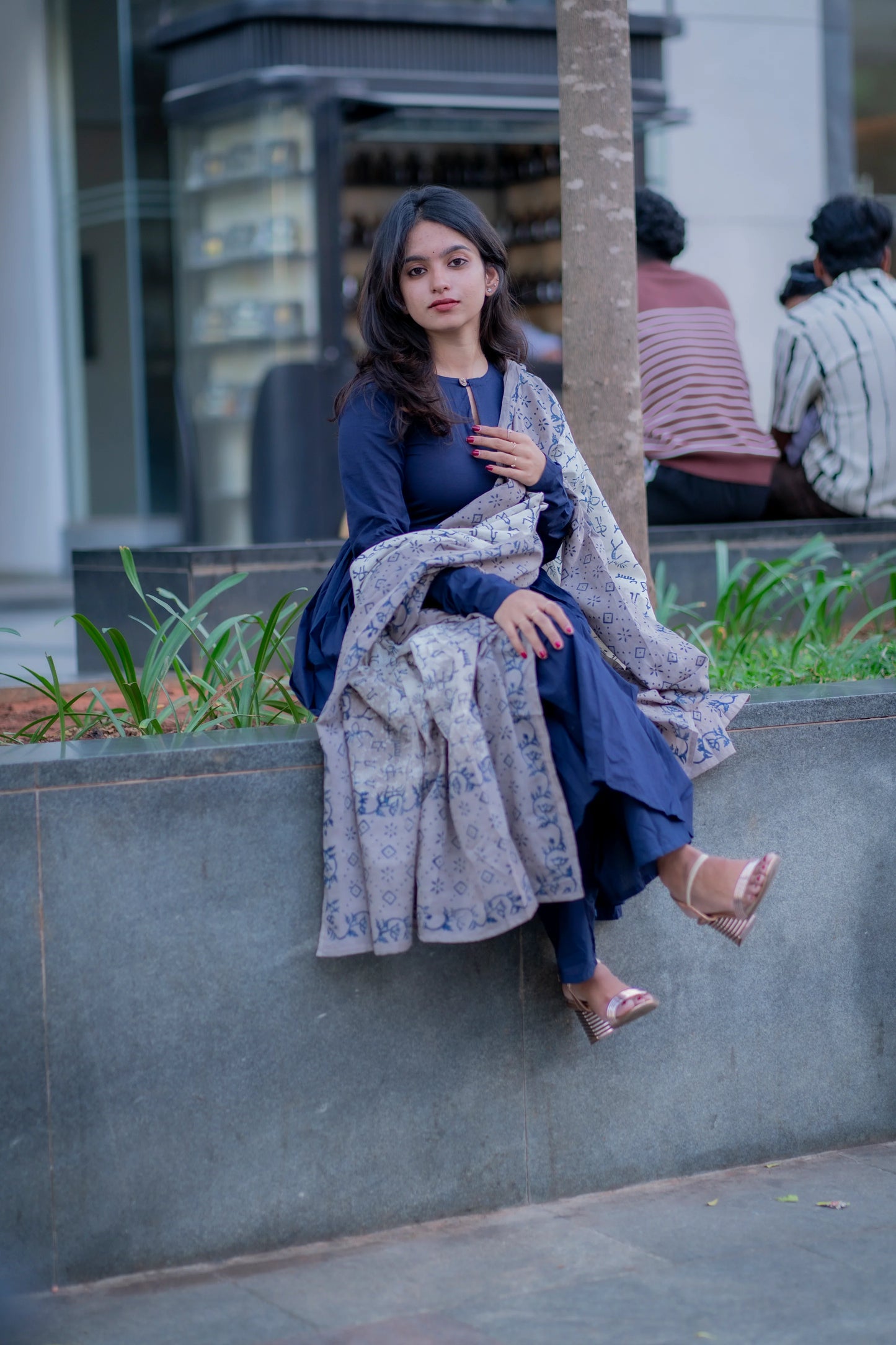 Midnight Grace 3-Piece Handloom Cotton Suit Set