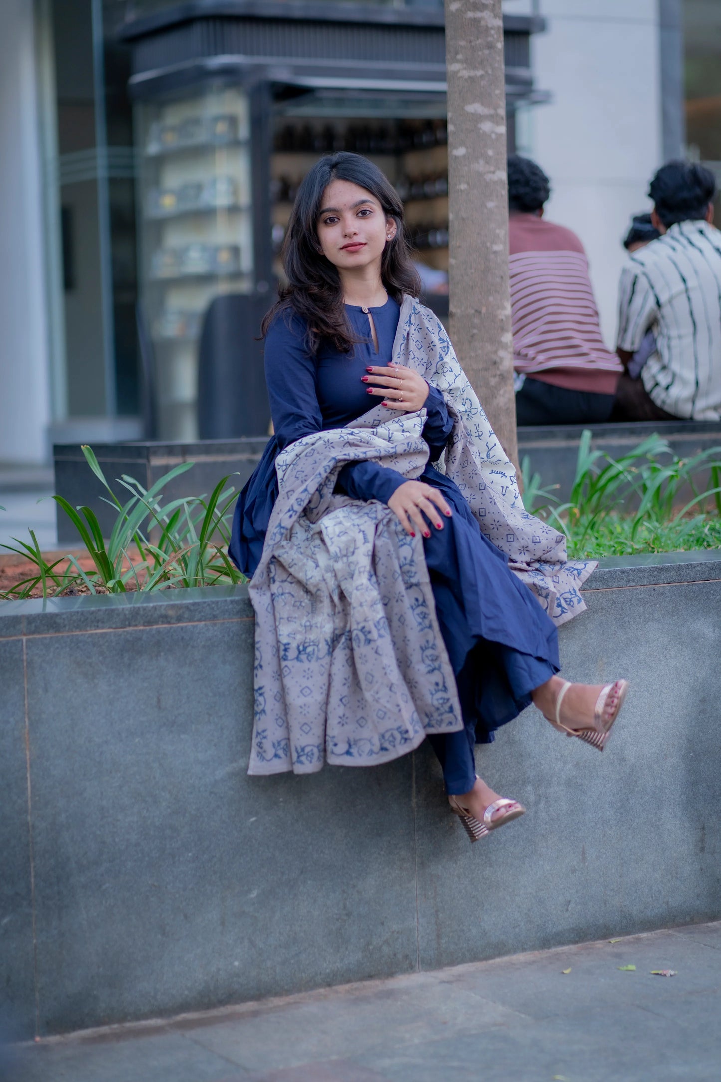 Midnight Grace 3-Piece Handloom Cotton Suit Set