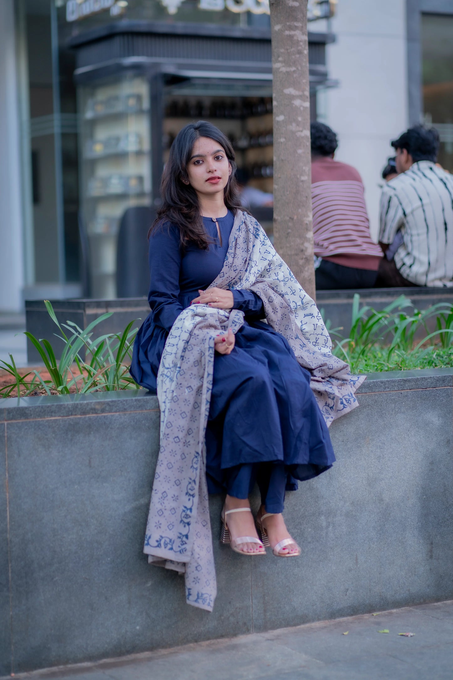 Midnight Grace 3-Piece Handloom Cotton Suit Set