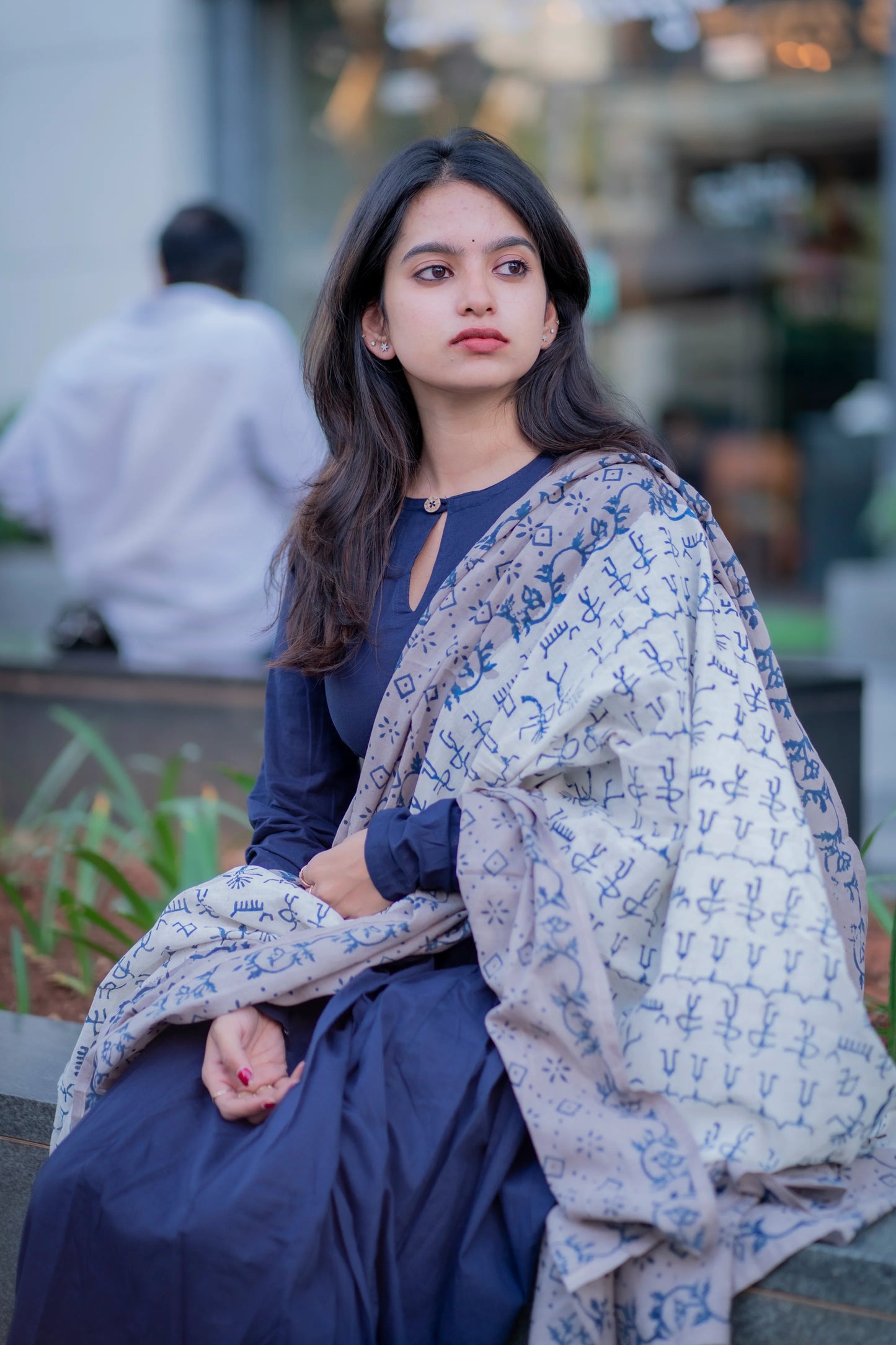 Midnight Grace 3-Piece Handloom Cotton Suit Set