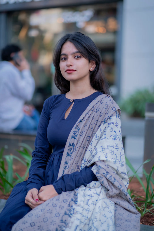 Midnight Grace 3-Piece Handloom Cotton Suit Set