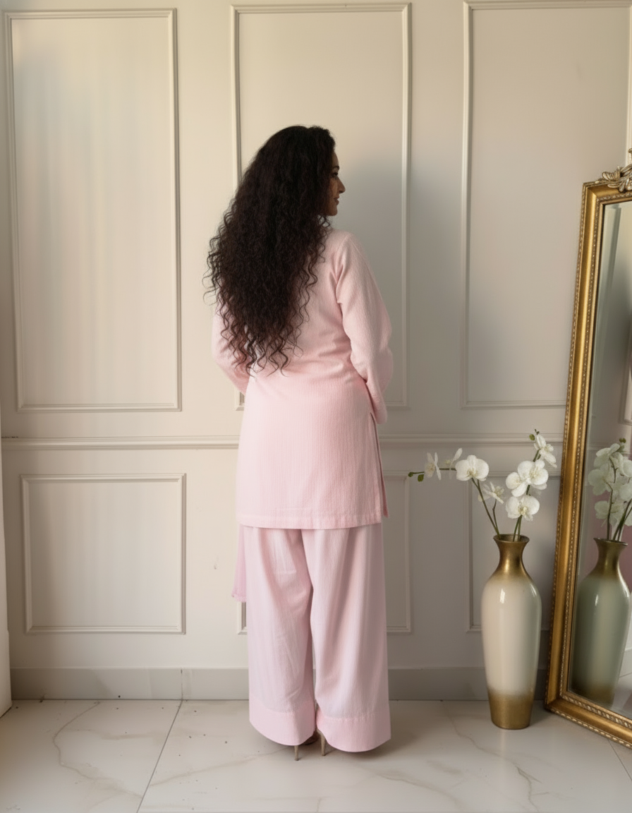 "Aara" - Solid Cotton Farshi Salwar Suit Set