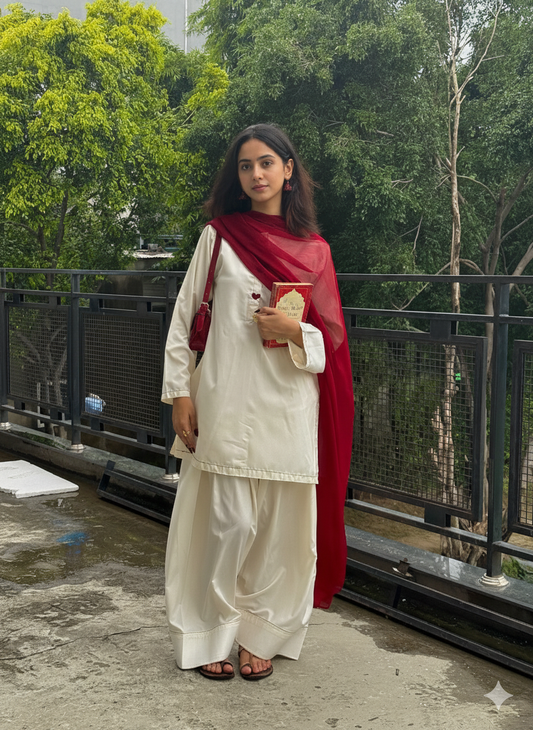 Farsi Ivory – Luxury Salwar Set by Vedora