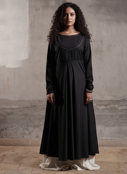 Ebony Grace – Anarkali Kurta Sharara Set by Vedora