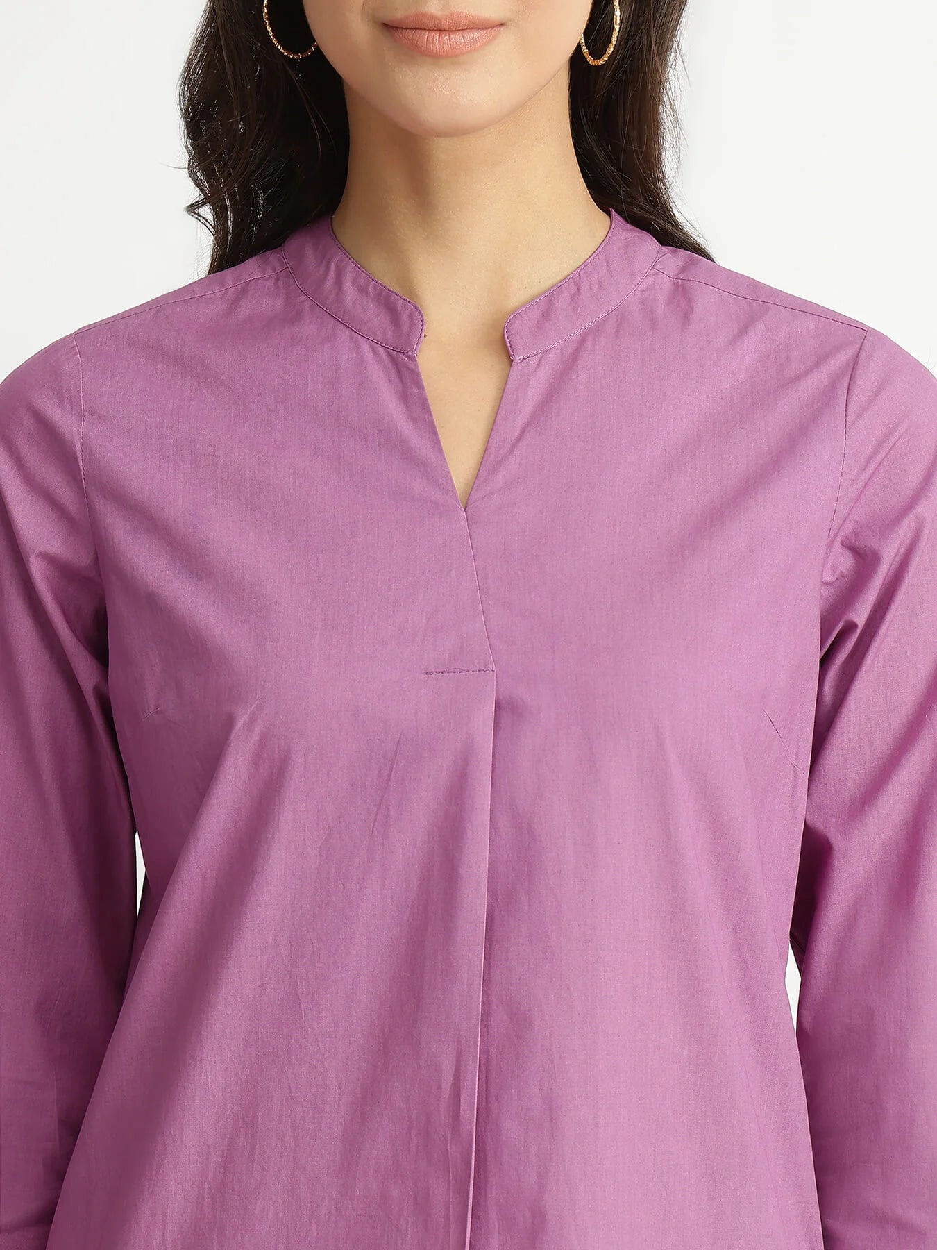 Lilac Lift – Air Loom Cotton Poplin Kurta Set