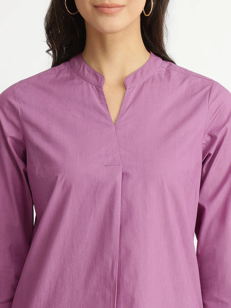 Lilac Lift – Air Loom Cotton Poplin Kurta Set