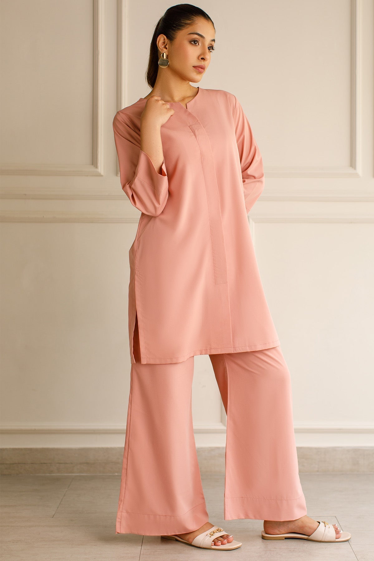 All-Season Elegance: Vedora's Flowy Rayon Co-ord Set