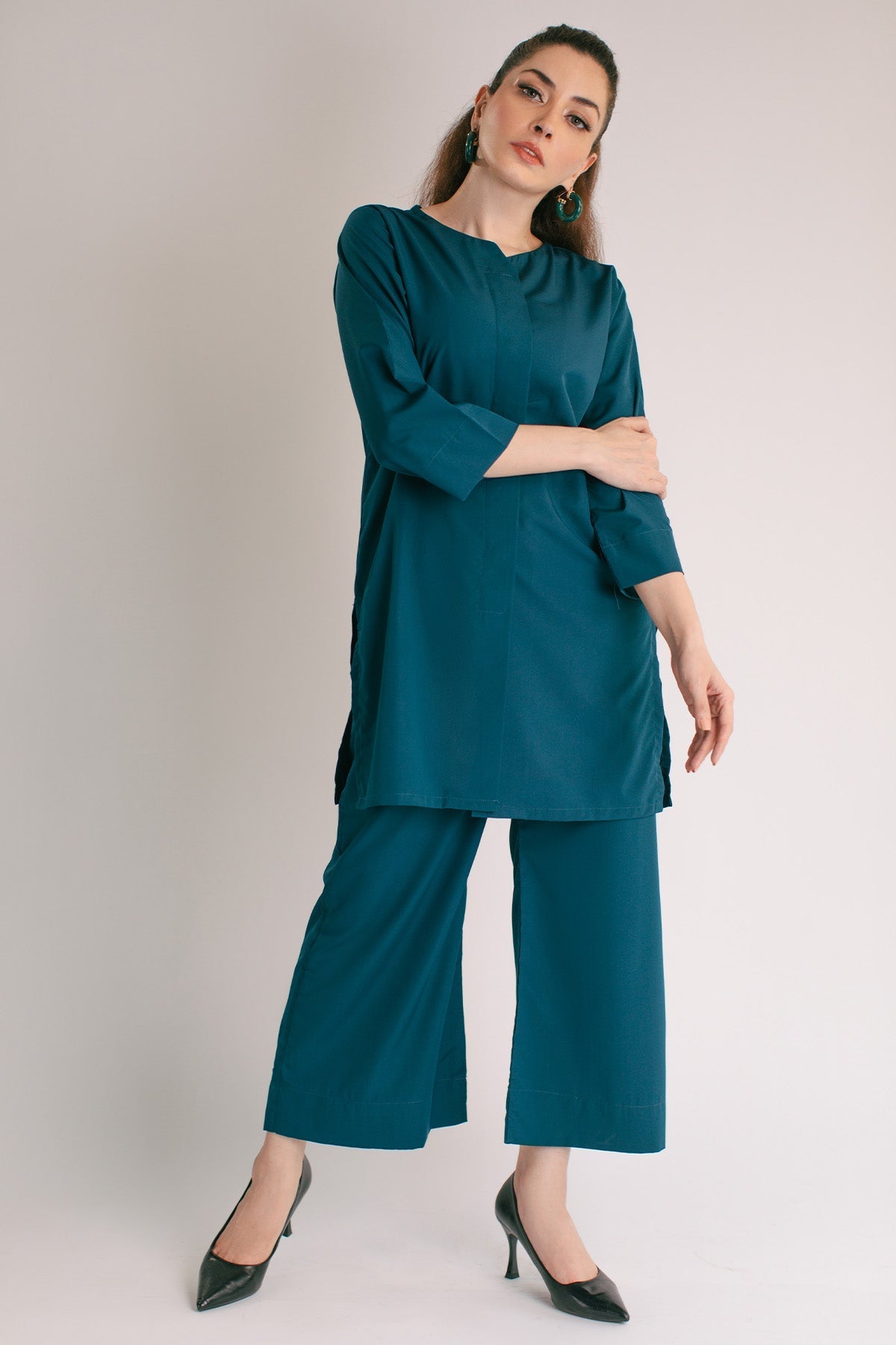 All-Season Elegance: Vedora's Flowy Rayon Co-ord Set