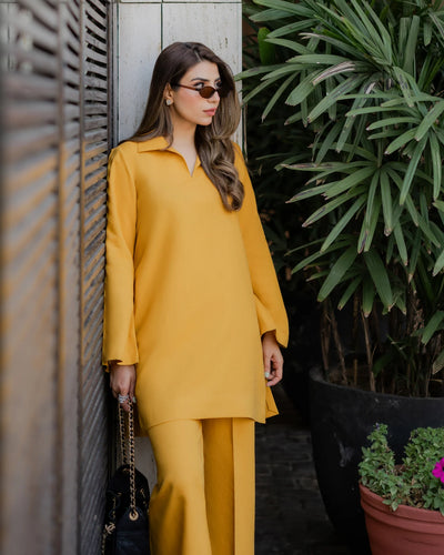 Solene Cotton Linen Kurta Co-ord Set for Women Relaxed Fit Kurta Pant Set