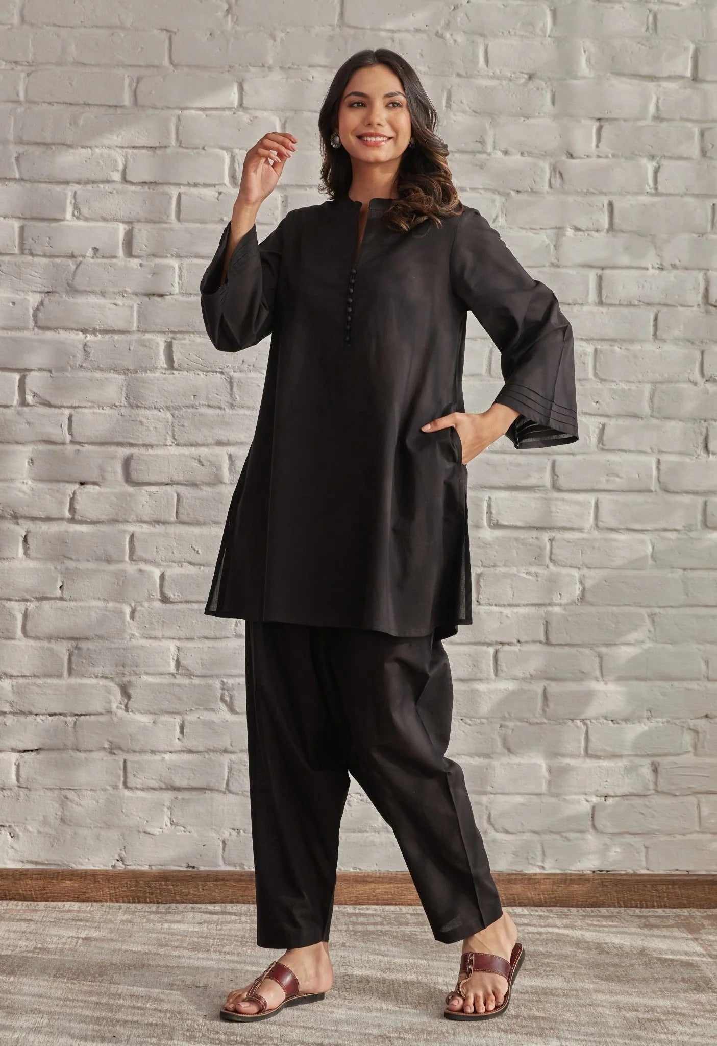 Vedora Cotton Co-Ord Set – Comfort Fit | Full Sleeves