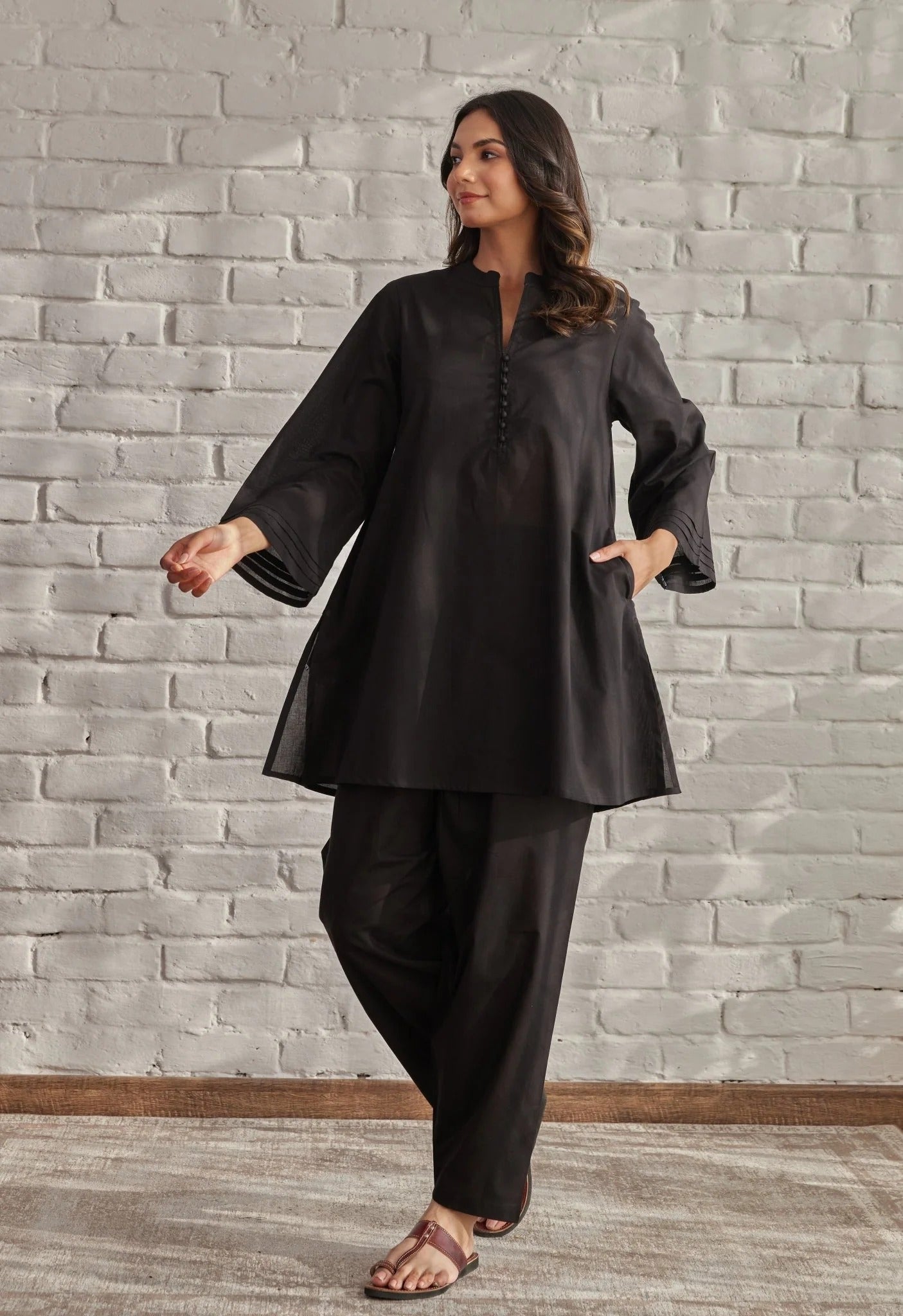 Vedora Cotton Co-Ord Set – Comfort Fit | Full Sleeves
