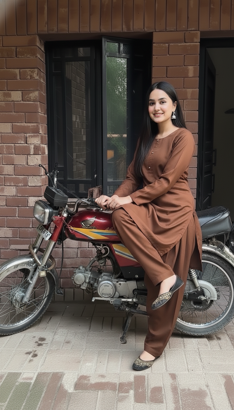 "Prithvi" - Caramel Brown Cotton Shalwar Kurta Set